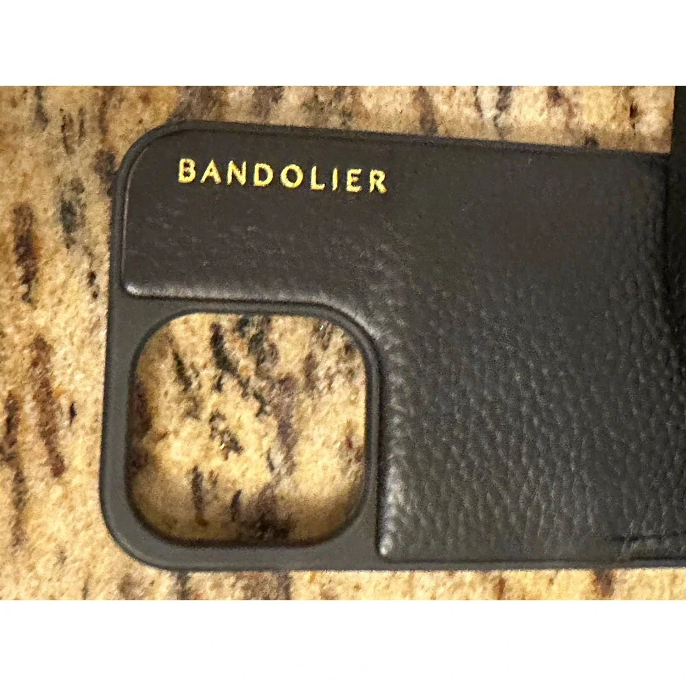 Bandolier Black Crossbody Phone Case w/ Strap, Logo Finish, Strap Included